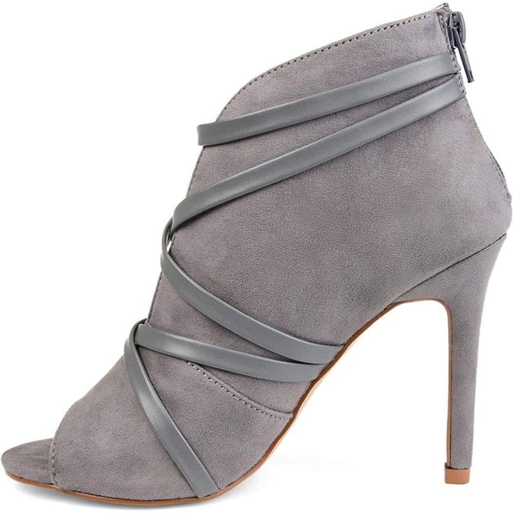 Brinley Co. Womens Center Cutout Bootie Grey, 10 Regular US